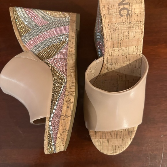 Brand new!! Wedge sandal with beading from INC - Picture 2 of 6